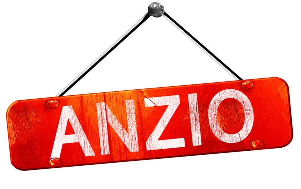 Anzio, 3d render, işareti asılı kırmızı