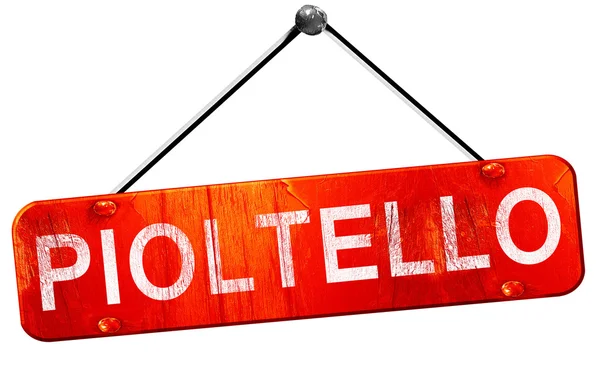 Pioltello, 3d render, işareti asılı kırmızı