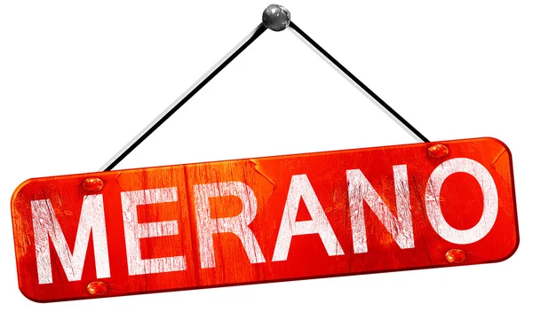 Merano, 3d render, işareti asılı kırmızı