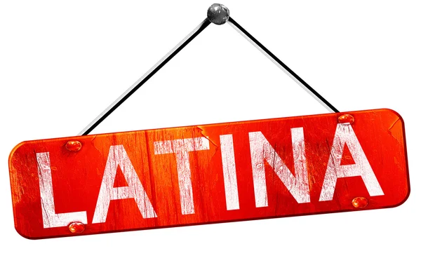Latina, 3d-leképezést, jelzőtáblától piros — Stock Fotó