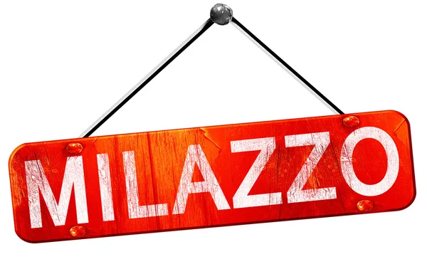 Milazzo, 3d render, işareti asılı kırmızı