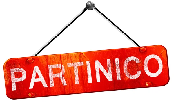 Partinico, 3d render, işareti asılı kırmızı