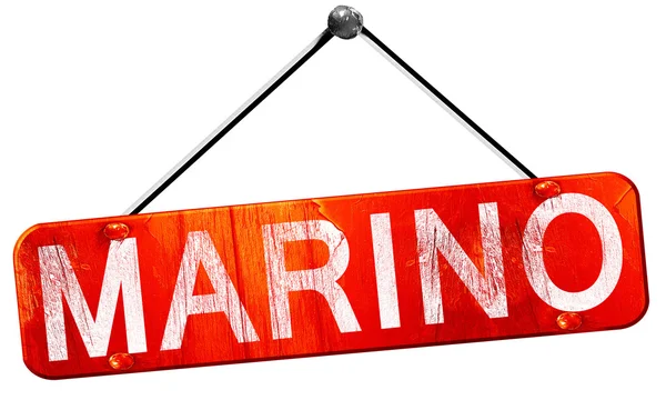 Marino, 3d render, işareti asılı kırmızı