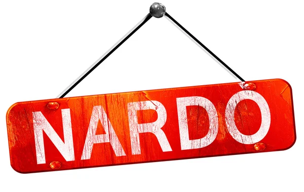 Nardo, 3d render, işareti asılı kırmızı