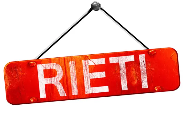 Rieti, 3d render, işareti asılı kırmızı