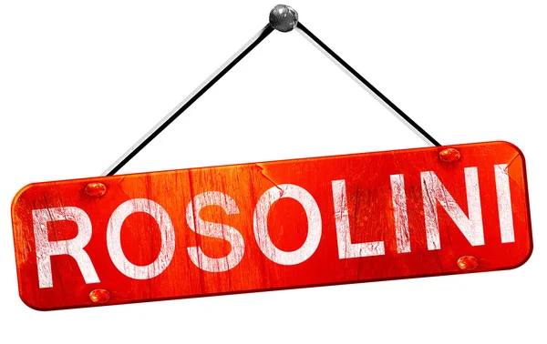 Rosolini, 3D-Darstellung, ein rotes Hängeschild — Stockfoto