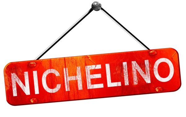 Nichelino, 3d render, işareti asılı kırmızı