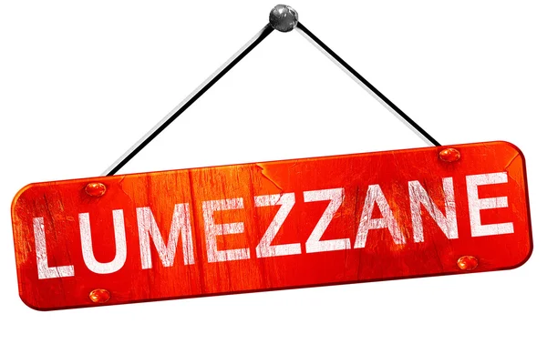 LUMEZZANE, 3d render, işareti asılı kırmızı