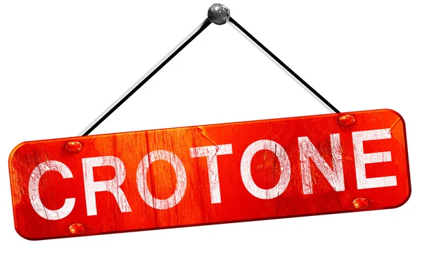 Crotone, 3d render, işareti asılı kırmızı