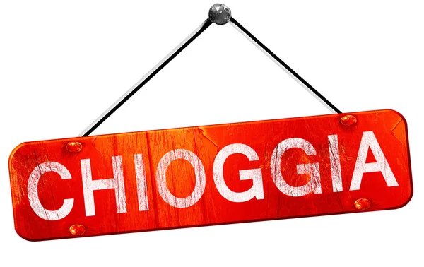 Chioggia, 3d render, işareti asılı kırmızı