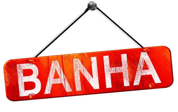 banha, 3d render, işareti asılı kırmızı