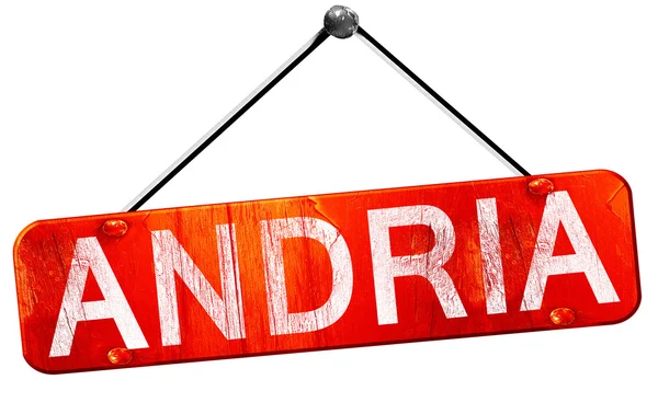 Andria, 3d render, işareti asılı kırmızı