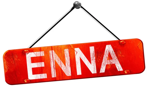 Enna, 3d render, işareti asılı kırmızı