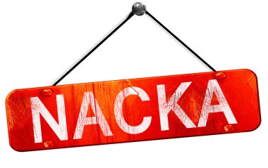 Nacka, 3d render, işareti asılı kırmızı