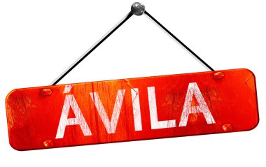 Avila, 3d render, işareti asılı kırmızı