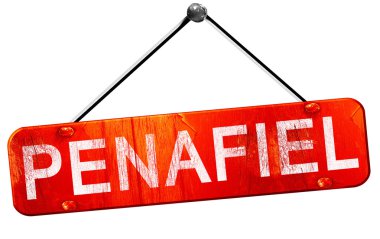 Penafiel, 3d render, işareti asılı kırmızı