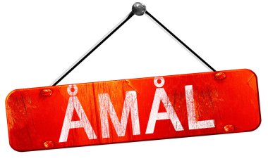 Amal, 3d render, işareti asılı kırmızı