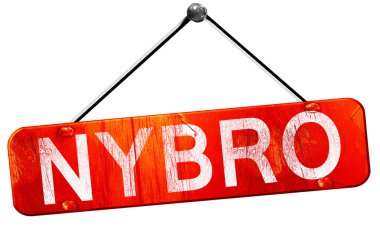 Nybro, 3d render, işareti asılı kırmızı