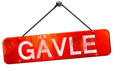 Gavle, 3d render, işareti asılı kırmızı
