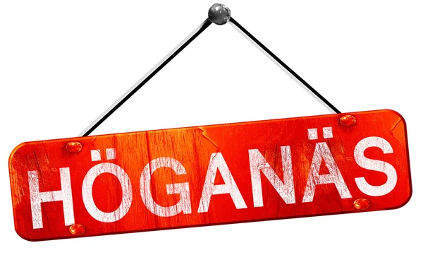 Hoganas, 3d render, işareti asılı kırmızı