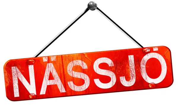 Nassjo, 3d render, işareti asılı kırmızı