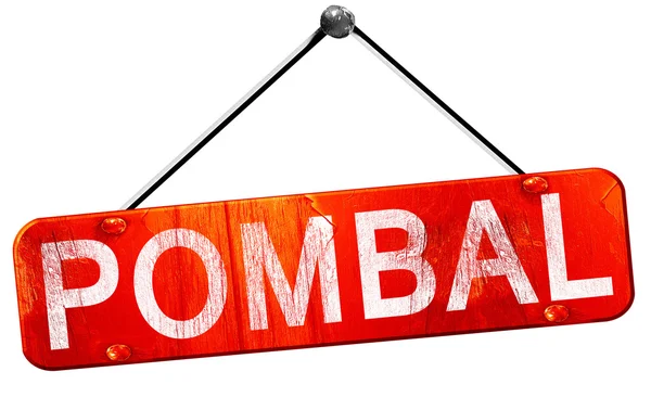 Pombal, 3d render, işareti asılı kırmızı