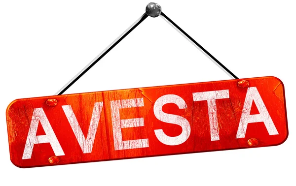 Avesta, 3d render, işareti asılı kırmızı