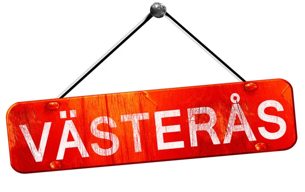 Vasteras, 3d render, işareti asılı kırmızı