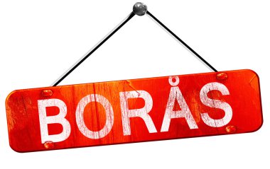 Boras, 3d render, işareti asılı kırmızı