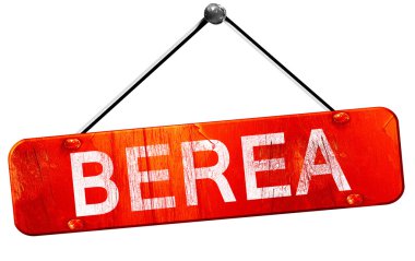 Kill Berea, 3d render, işareti asılı kırmızı