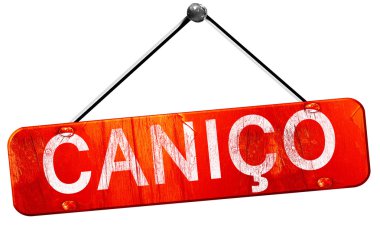 Canico, 3d render, işareti asılı kırmızı