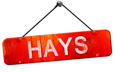 Hays, 3d render, işareti asılı kırmızı