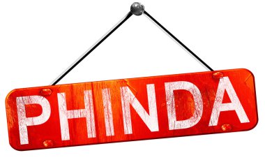 Phanda, 3d render, işareti asılı kırmızı