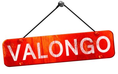 Valongo, 3d render, işareti asılı kırmızı