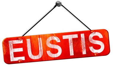 Eustis, 3d render, işareti asılı kırmızı