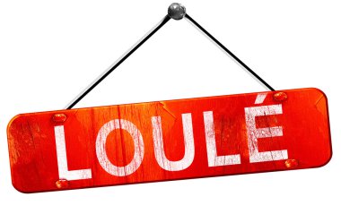 Loule, 3d render, işareti asılı kırmızı