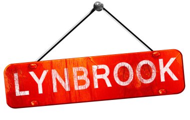 Lynbrook, 3d render, işareti asılı kırmızı