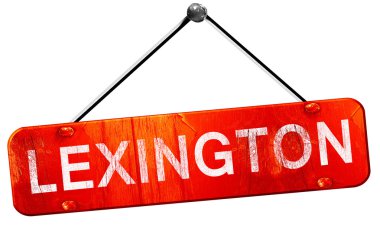 Lexington, 3d render, işareti asılı kırmızı