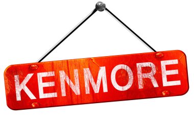 Kenmore, 3d render, işareti asılı kırmızı