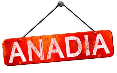 Anadia, 3d render, işareti asılı kırmızı