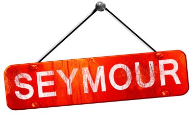 Seymour, 3d render, işareti asılı kırmızı