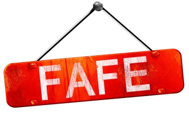 Fafe, 3d render, işareti asılı kırmızı