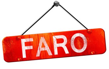 Faro, 3d render, işareti asılı kırmızı
