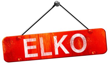 Elko, 3d render, işareti asılı kırmızı
