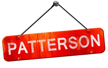 Patterson, 3d render, işareti asılı kırmızı