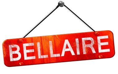 Bellaire, 3d render, işareti asılı kırmızı