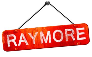 Raymore, 3d render, işareti asılı kırmızı