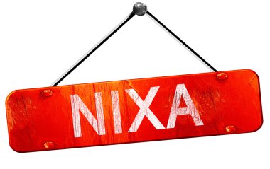 Nixa, 3d render, işareti asılı kırmızı