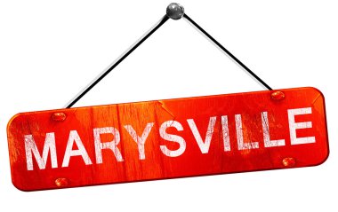 Marysville, 3d render, işareti asılı kırmızı