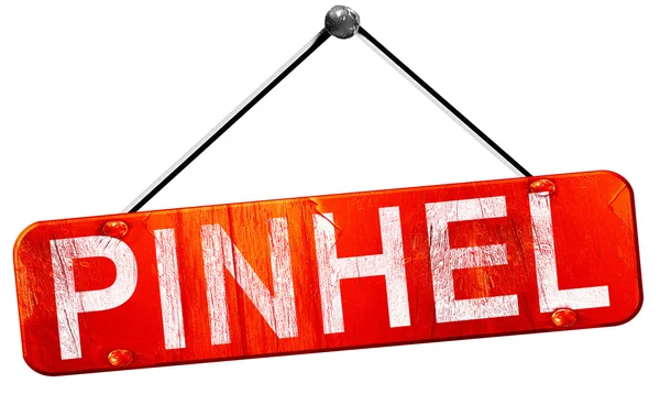 Pinhel, 3d render, işareti asılı kırmızı